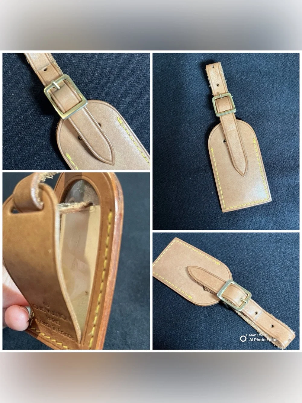 Louis Vuitton Vintage Vachetta Leather Small Luggage Tag Keepall Charm